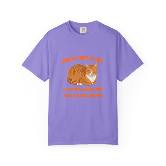 Sorry I Cant Go Cat - T-Shirt