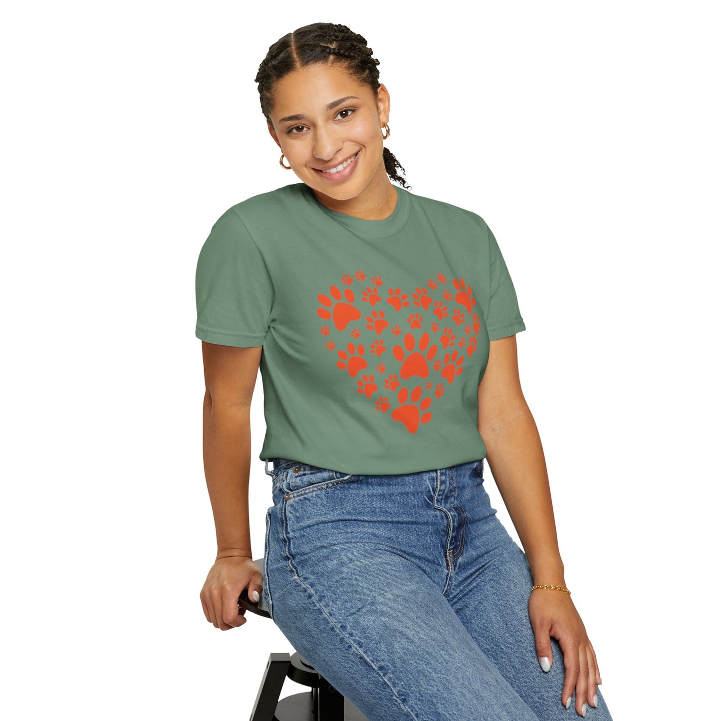 Heart Footprint Dogs - T-Shirt