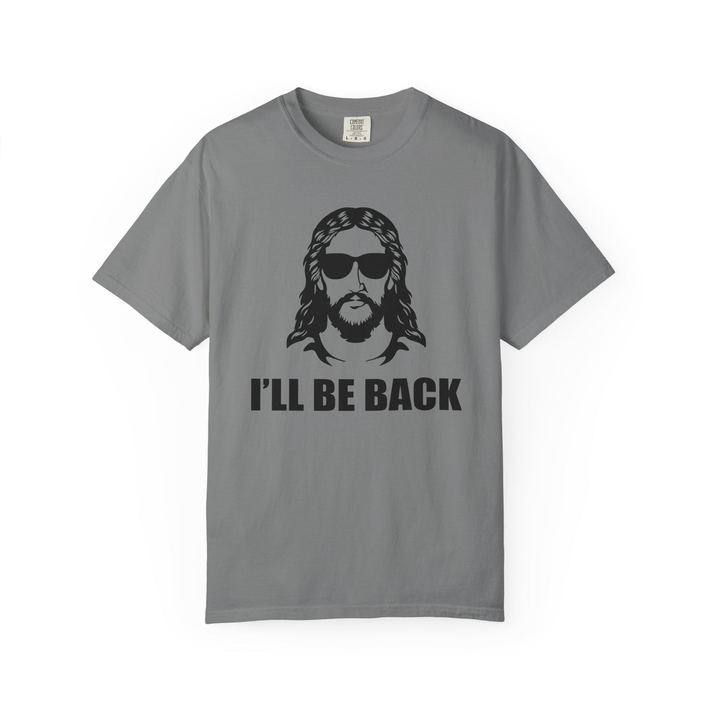 Jesus 'I'll Be Back' Sunglasses Portrait T-Shirt