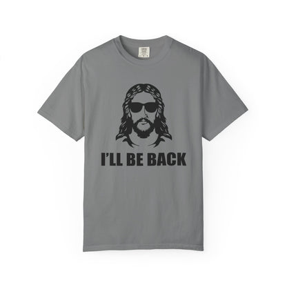Jesus 'I'll Be Back' Sunglasses Portrait T-Shirt