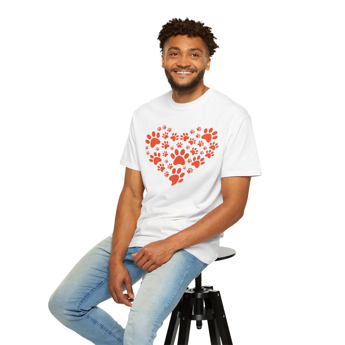 Heart Footprint Dogs - T-Shirt