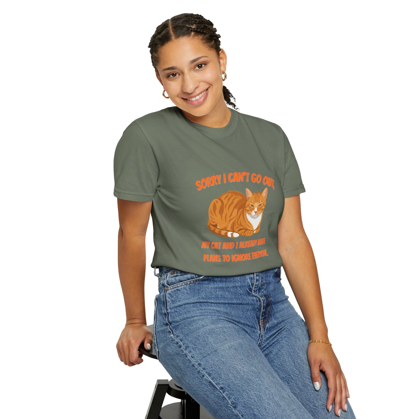 Sorry I Cant Go Cat - T-Shirt