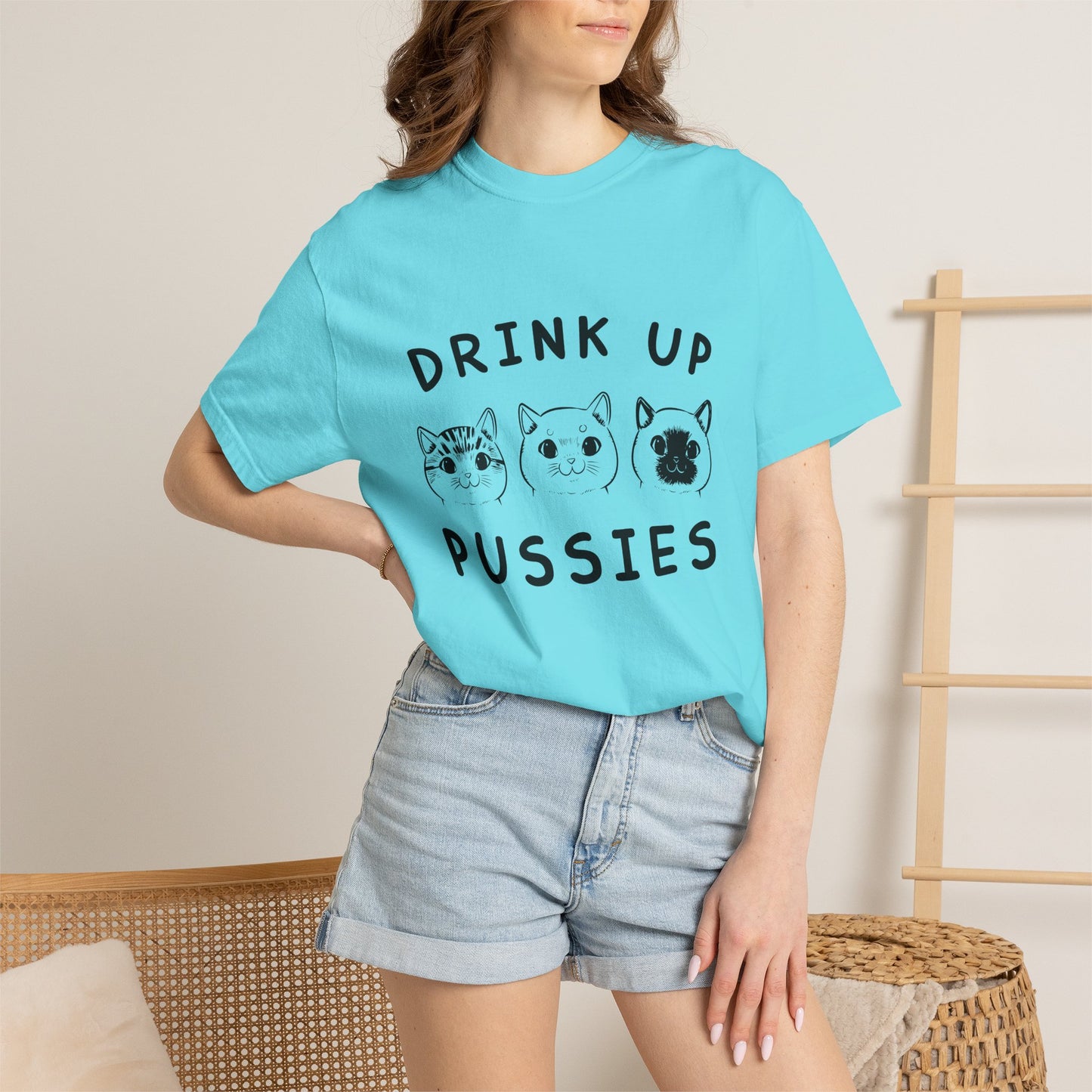 Drink Up Cat - T-Shirt