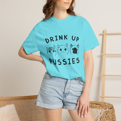Drink Up Cat - T-Shirt