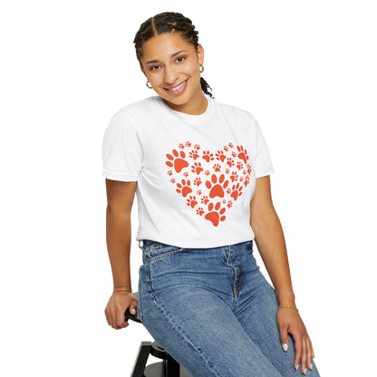 Heart Footprint Dogs - T-Shirt
