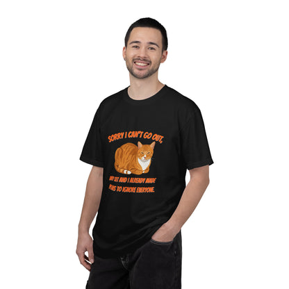 Sorry I Cant Go Cat - T-Shirt
