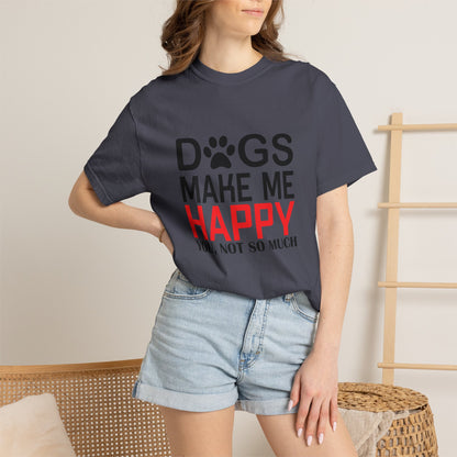 Dogs Make Me Happy Dogs - T-Shirt