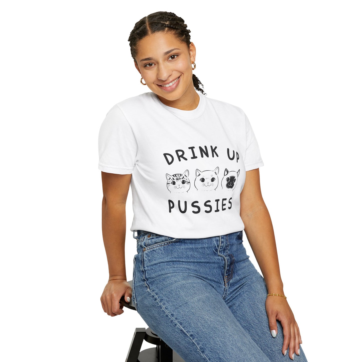 Drink Up Cat - T-Shirt