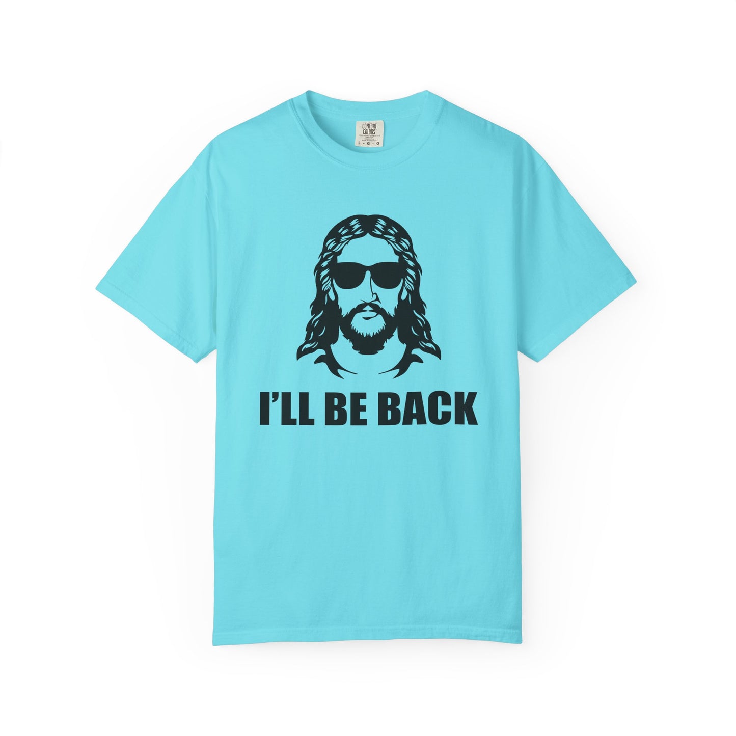 Jesus 'I'll Be Back' Sunglasses Portrait T-Shirt