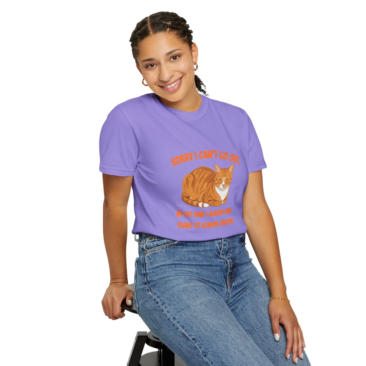 Sorry I Cant Go Cat - T-Shirt