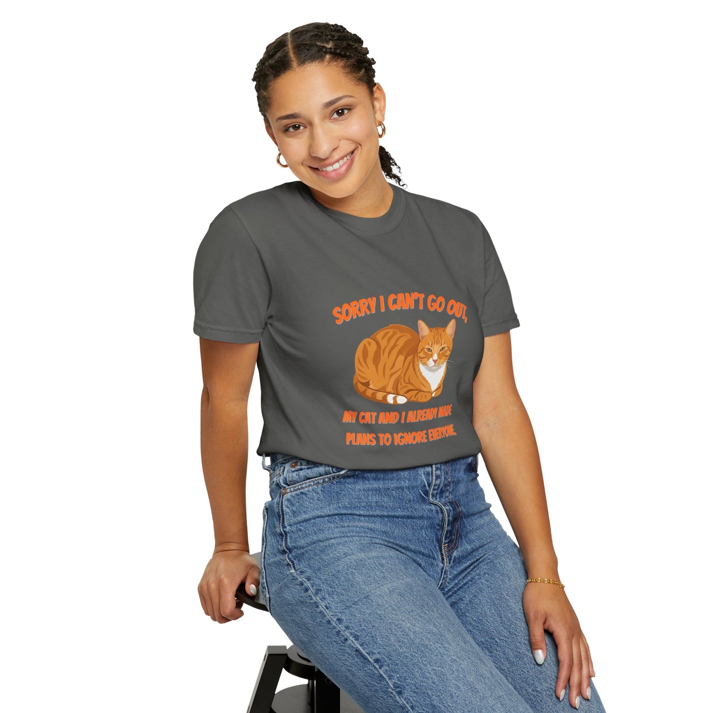 Sorry I Cant Go Cat - T-Shirt