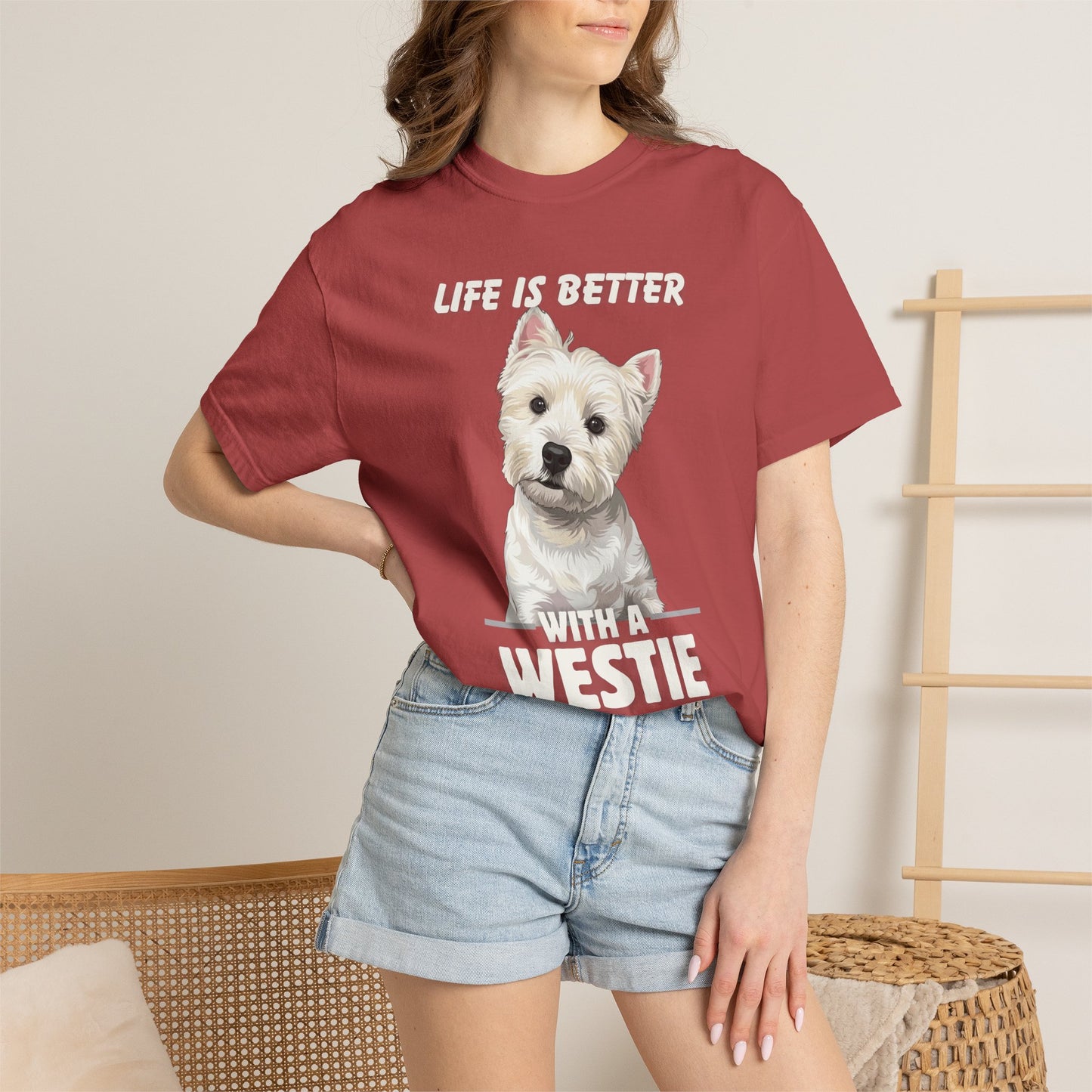 Life is Better Westie Dog - T-Shirt