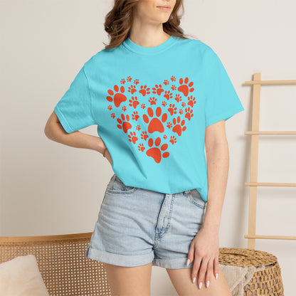 Heart Footprint Dogs - T-Shirt