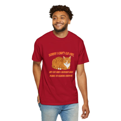 Sorry I Cant Go Cat - T-Shirt