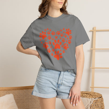Heart Footprint Dogs - T-Shirt