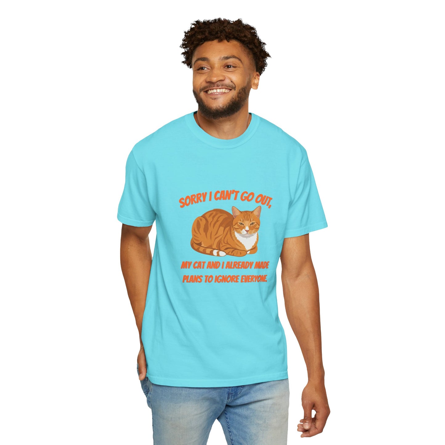 Sorry I Cant Go Cat - T-Shirt