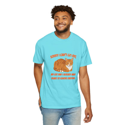 Sorry I Cant Go Cat - T-Shirt