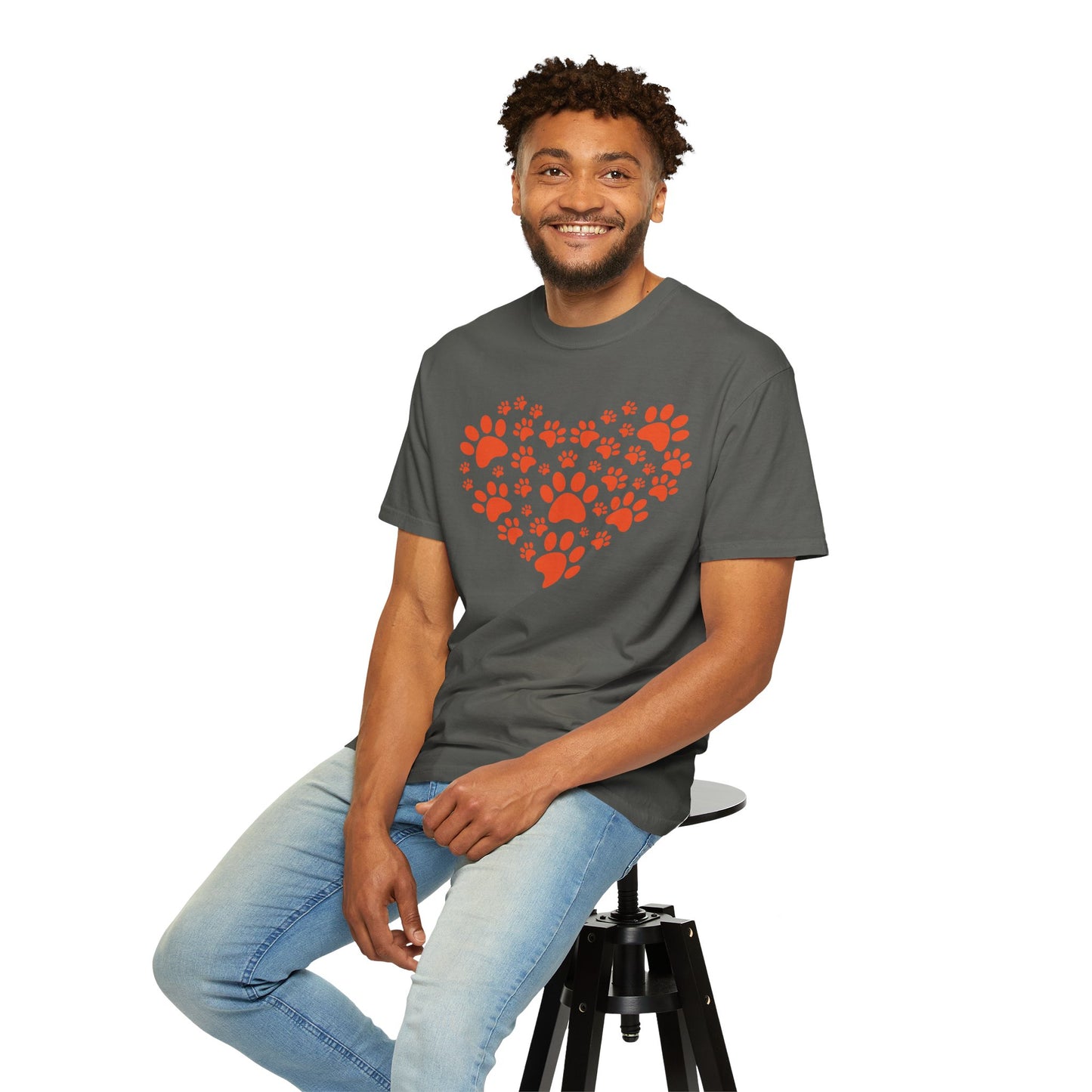 Heart Footprint Dogs - T-Shirt