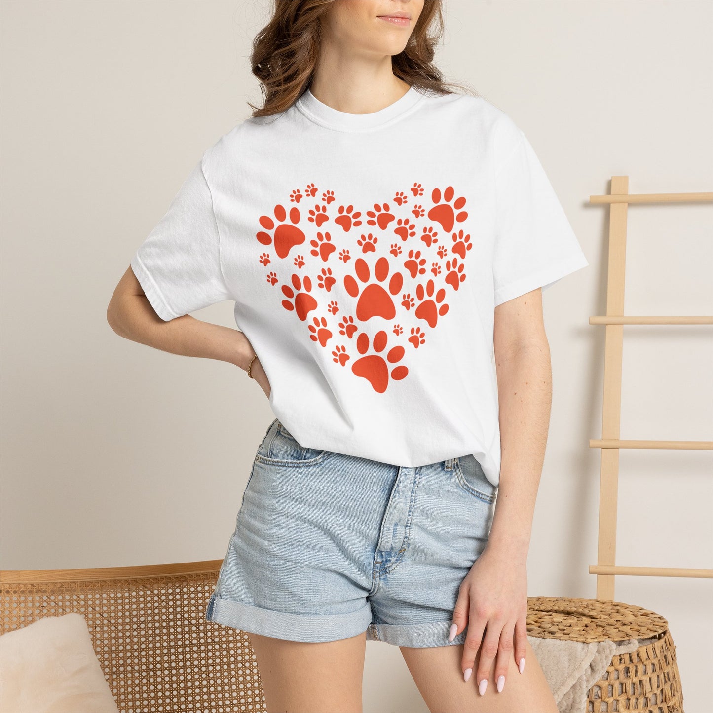Heart Footprint Dogs - T-Shirt