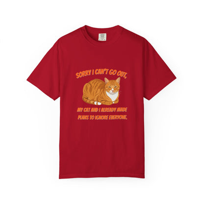 Sorry I Cant Go Cat - T-Shirt