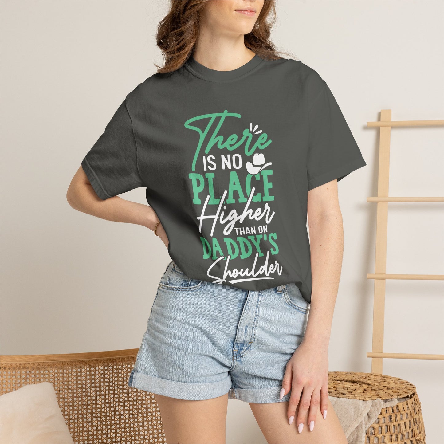 Daddys Shoulder Dad - T-Shirt