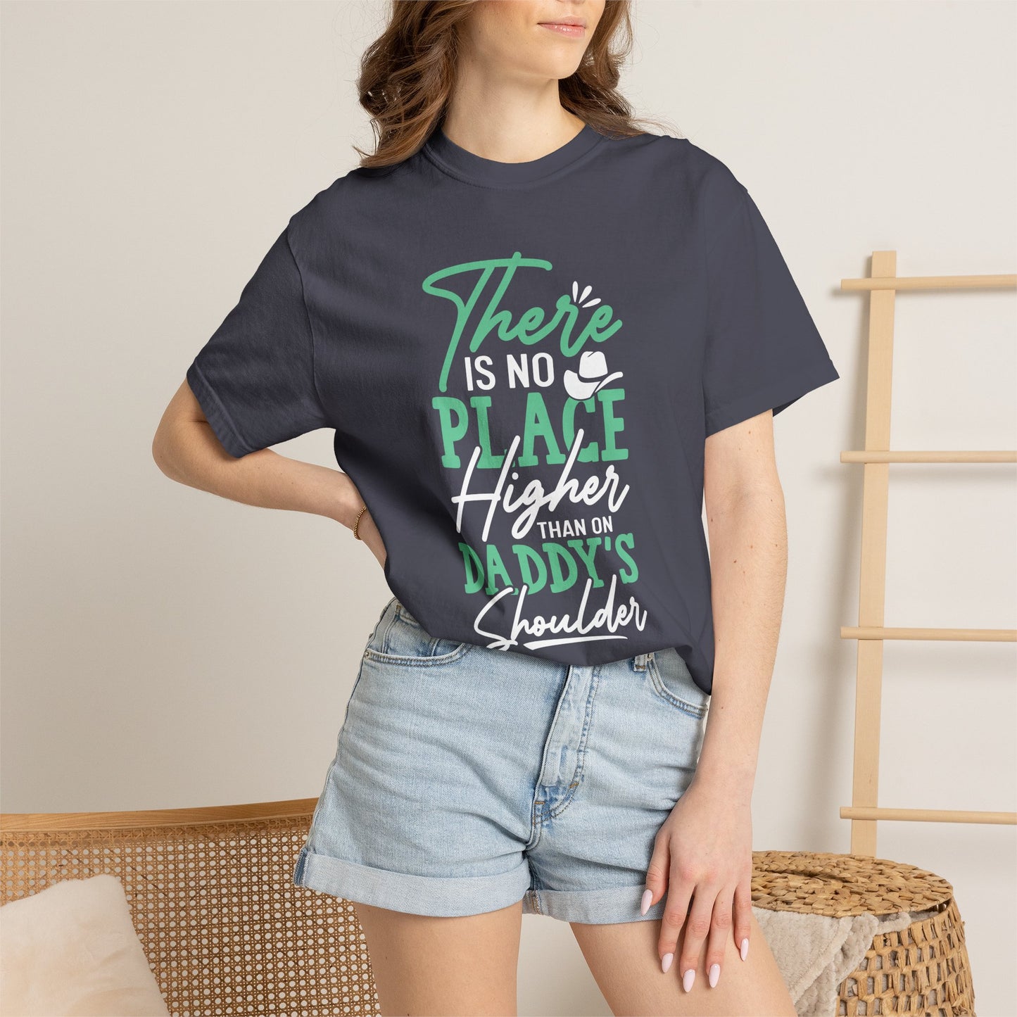 Daddys Shoulder Dad - T-Shirt