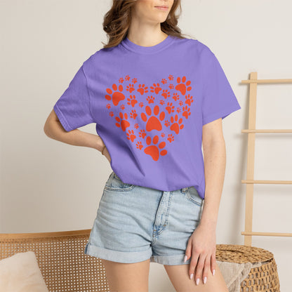 Heart Footprint Dogs - T-Shirt