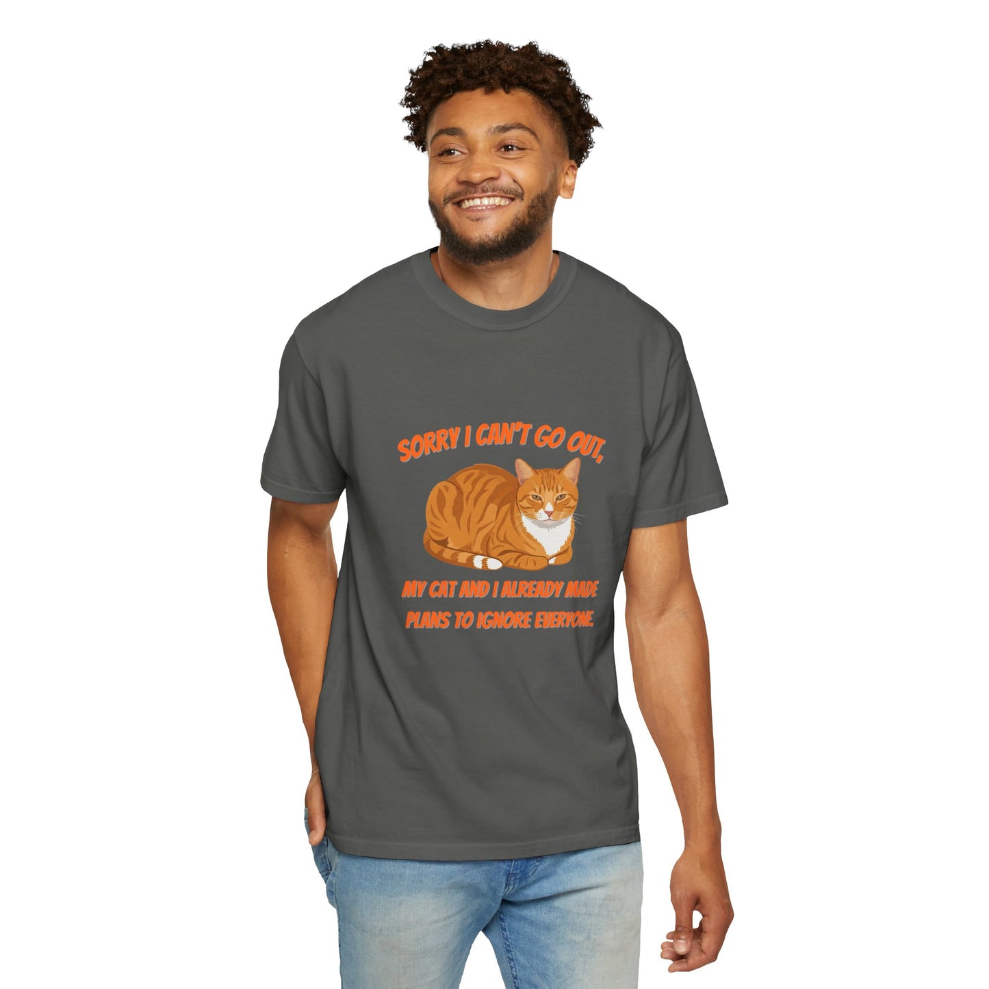 Sorry I Cant Go Cat - T-Shirt