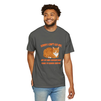 Sorry I Cant Go Cat - T-Shirt