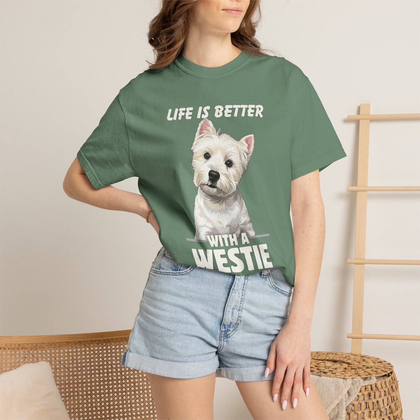 Life is Better Westie Dog - T-Shirt
