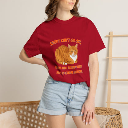 Sorry I Cant Go Cat - T-Shirt