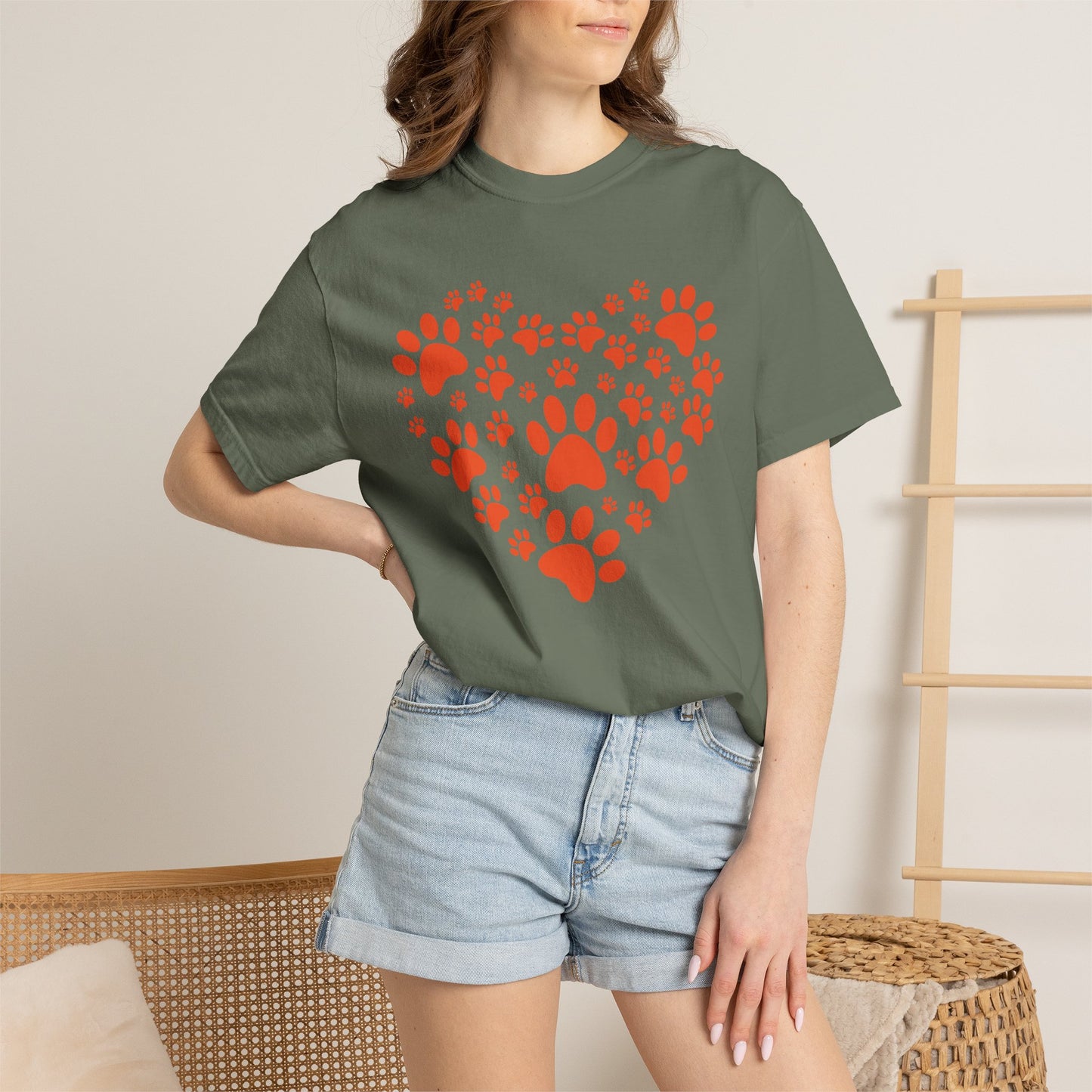 Heart Footprint Dogs - T-Shirt