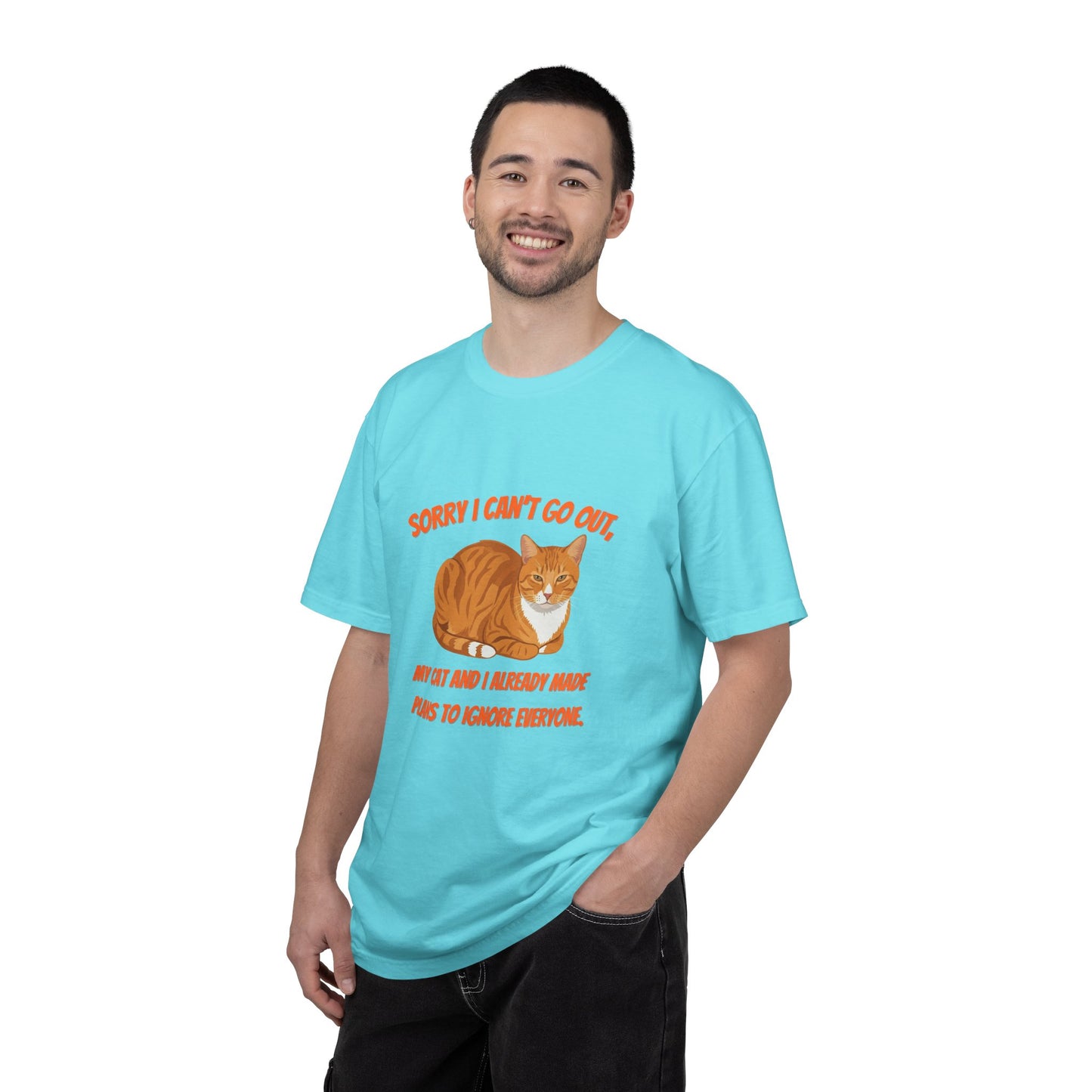 Sorry I Cant Go Cat - T-Shirt