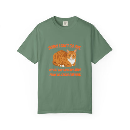 Sorry I Cant Go Cat - T-Shirt