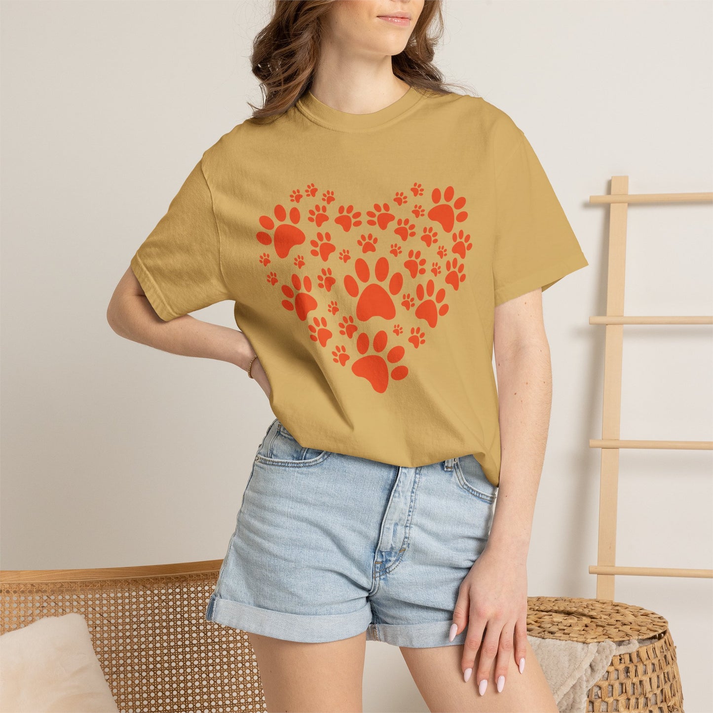 Heart Footprint Dogs - T-Shirt