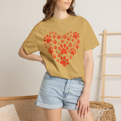 Heart Footprint Dogs - T-Shirt