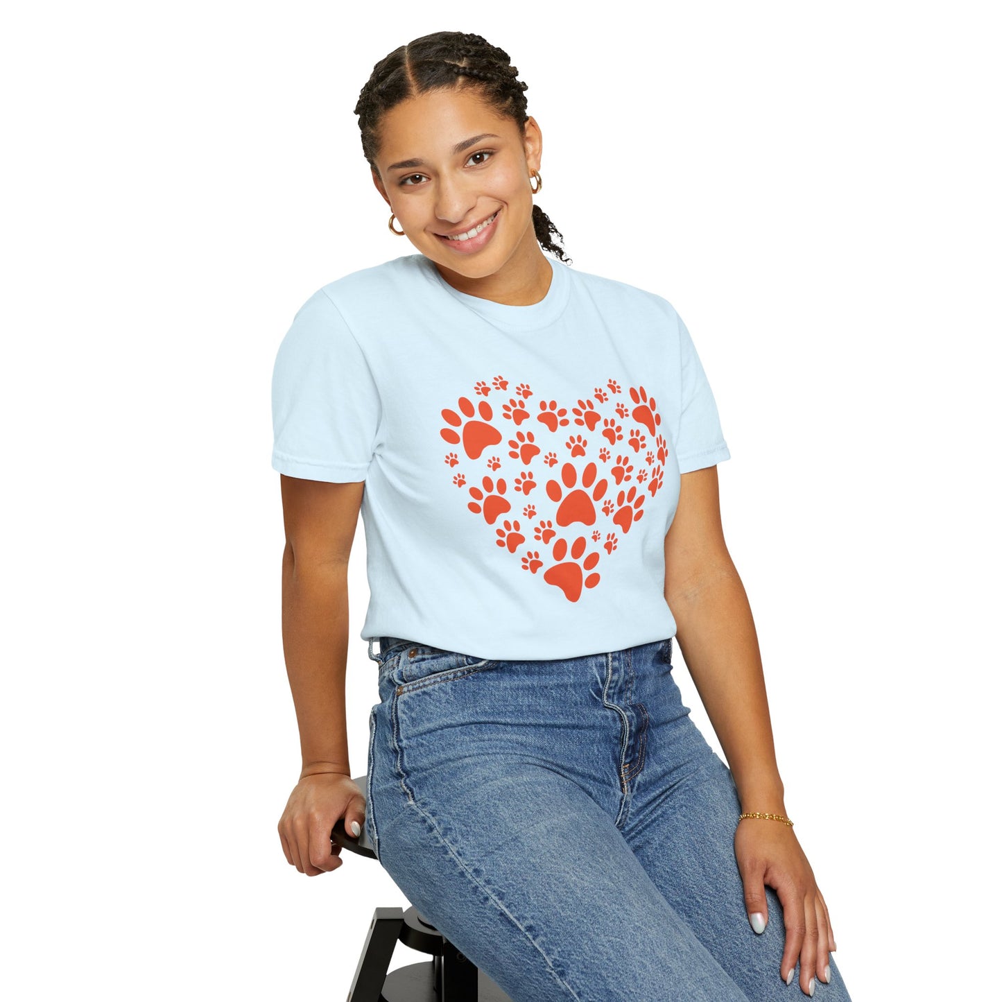 Heart Footprint Dogs - T-Shirt