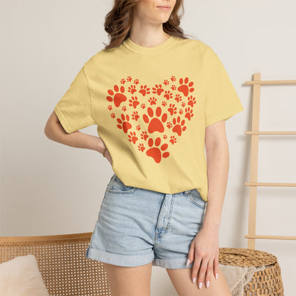 Heart Footprint Dogs - T-Shirt