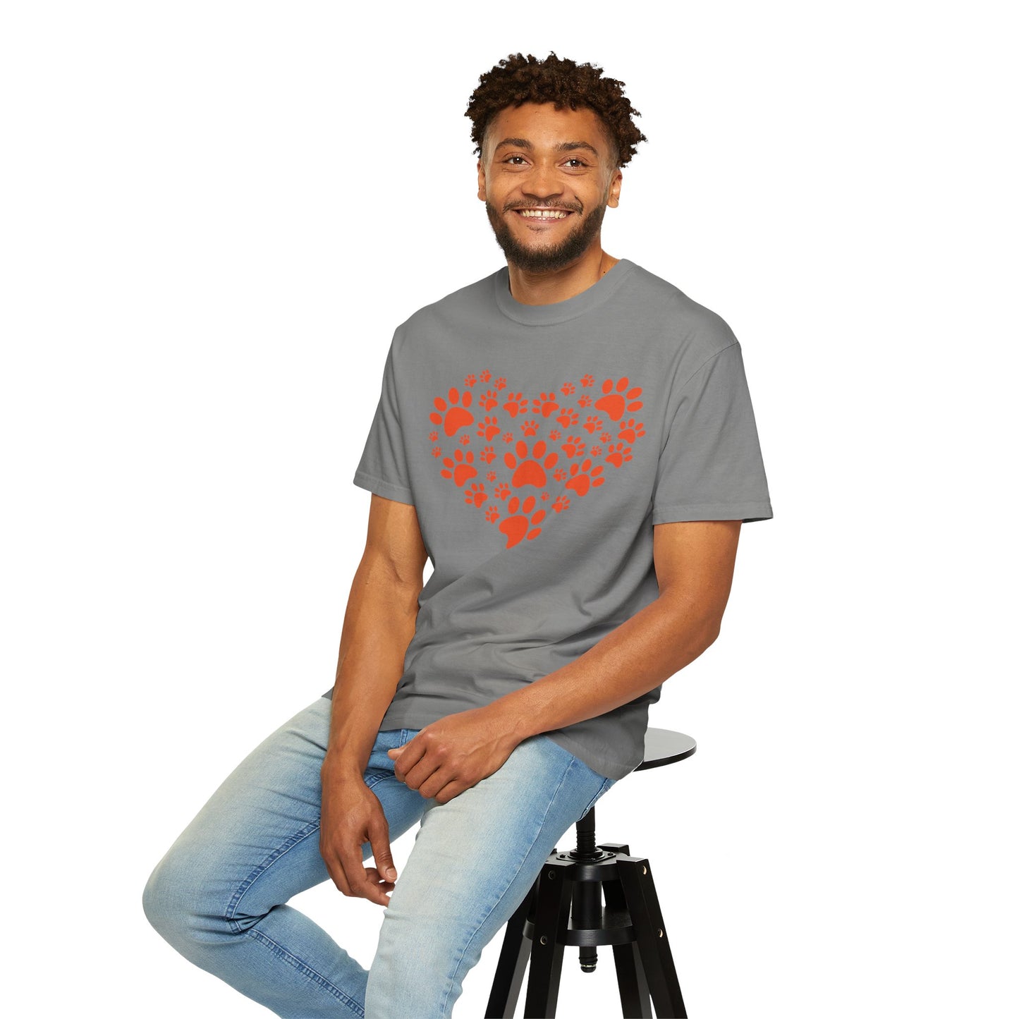 Heart Footprint Dogs - T-Shirt