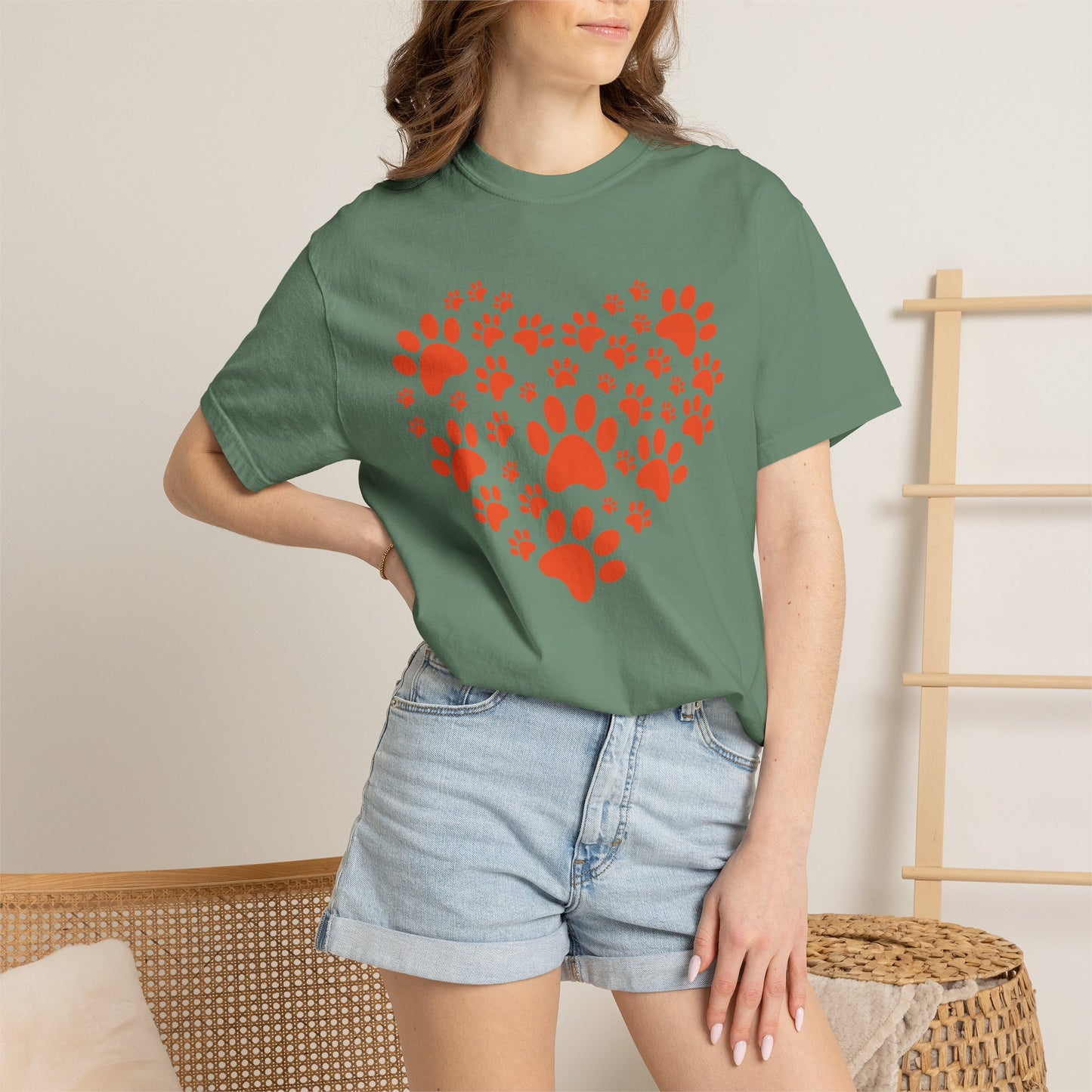 Heart Footprint Dogs - T-Shirt