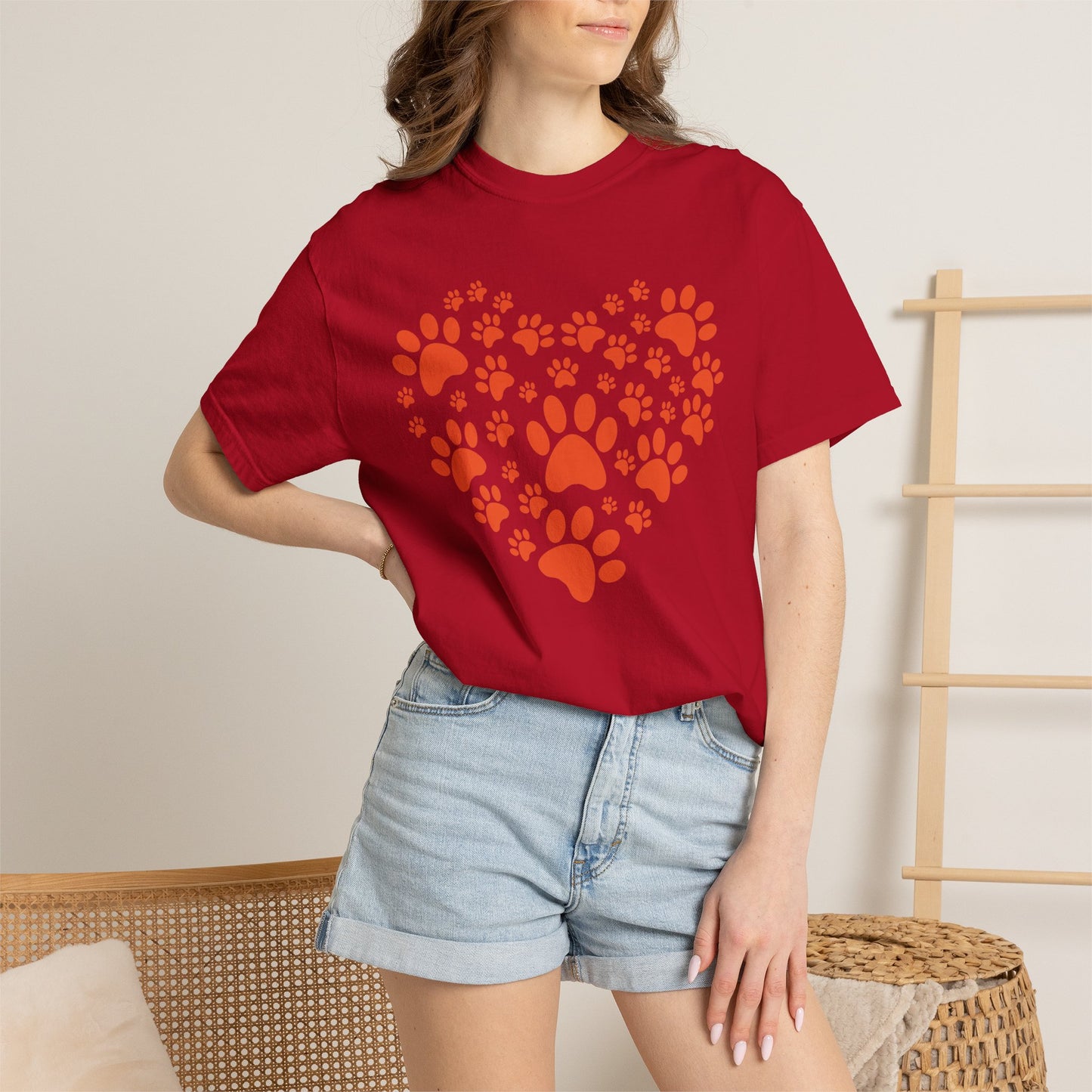 Heart Footprint Dogs - T-Shirt