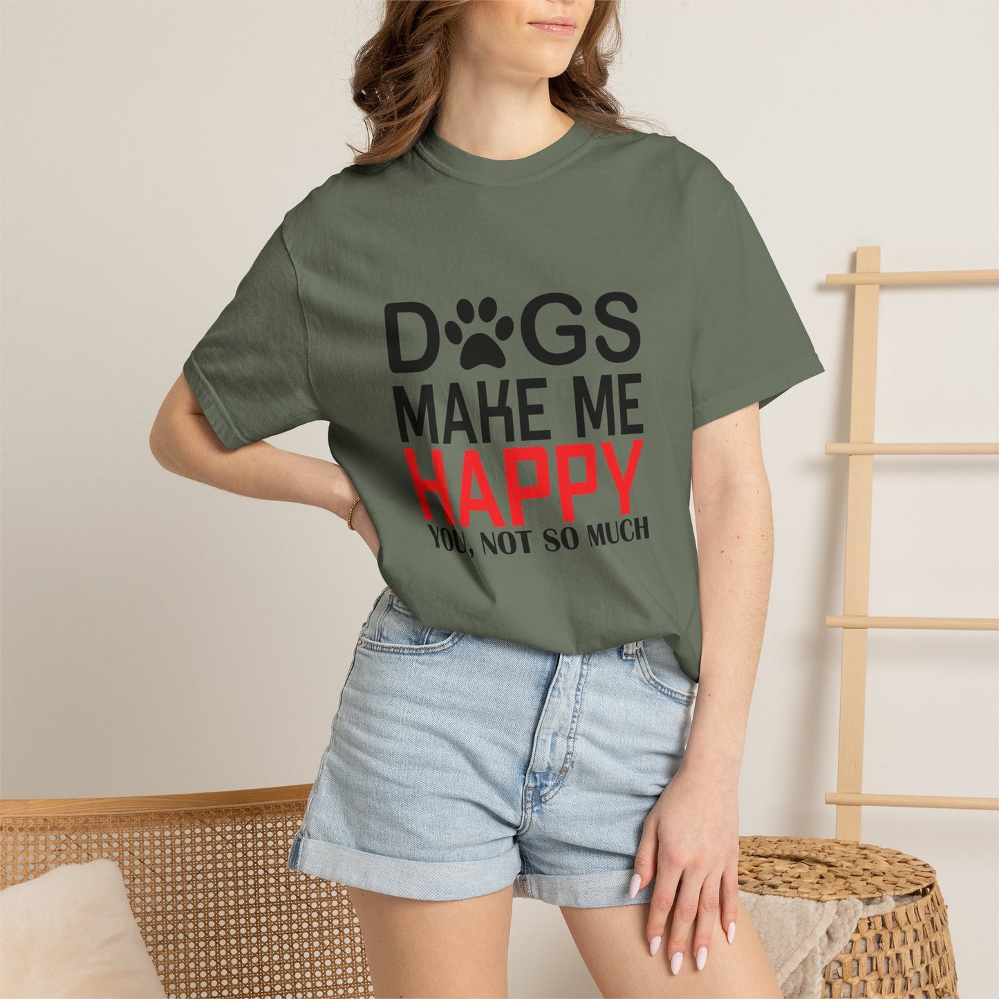 Dogs Make Me Happy Dogs - T-Shirt