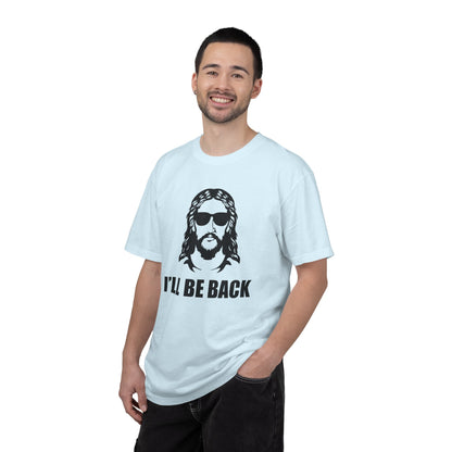 Jesus 'I'll Be Back' Sunglasses Portrait T-Shirt