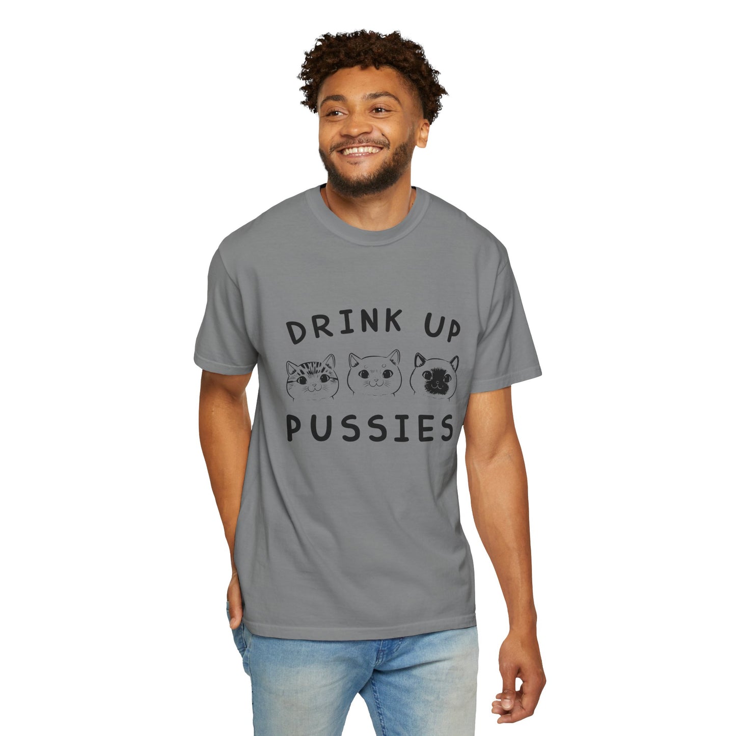 Drink Up Cat - T-Shirt