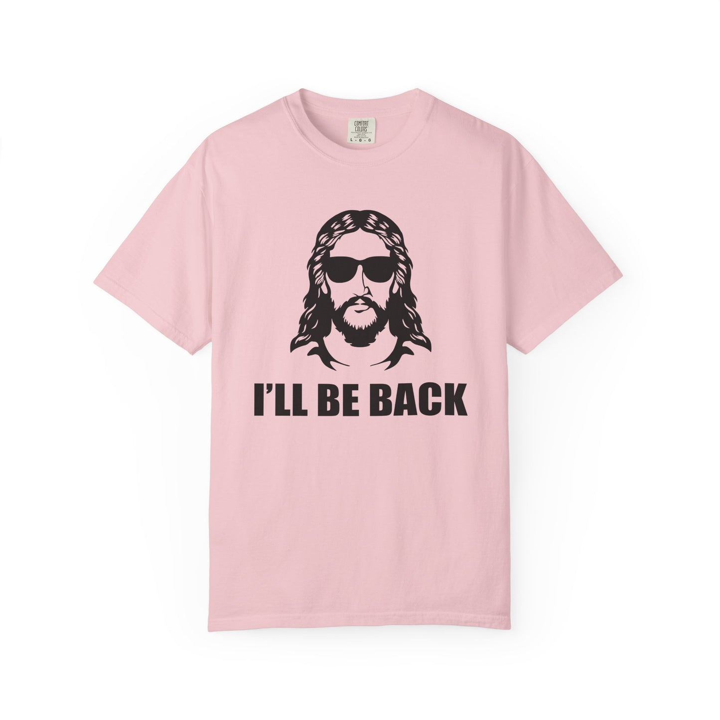 Jesus 'I'll Be Back' Sunglasses Portrait T-Shirt