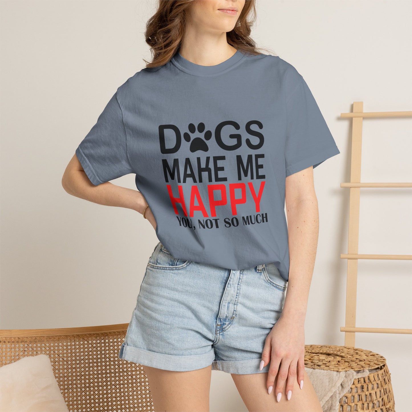 Dogs Make Me Happy Dogs - T-Shirt