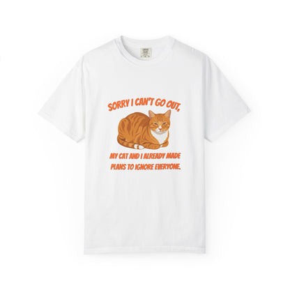Sorry I Cant Go Cat - T-Shirt