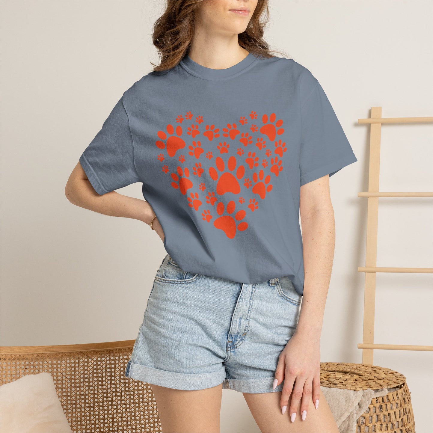 Heart Footprint Dogs - T-Shirt