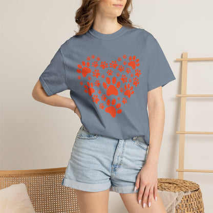 Heart Footprint Dogs - T-Shirt
