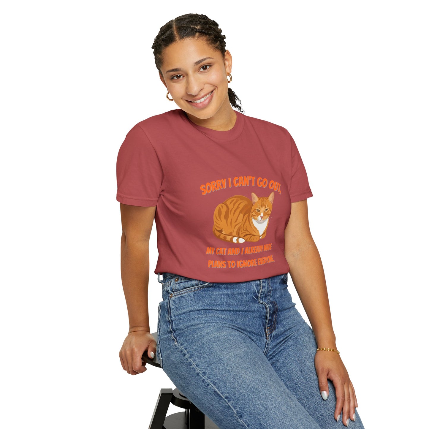 Sorry I Cant Go Cat - T-Shirt